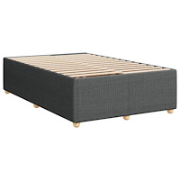 vidaXL Ramsäng med madrass mörkgrå 120x200 cm tyg