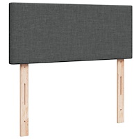 vidaXL Ramsäng med madrass mörkgrå 120x200 cm tyg