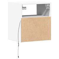 vidaXL Väggmonterad tv-bänk LED 2 st vit 41x31x45 cm