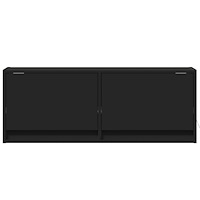 vidaXL Väggmonterad tv-bänk LED svart 100x31x35 cm