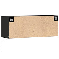 vidaXL Väggmonterad tv-bänk LED svart 100x31x35 cm