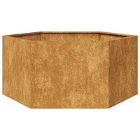 vidaXL Odlingslåda sexkantig 104x90x45 cm vittringsstål