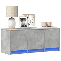 vidaXL Tv-bänk med LEDs betonggrå 97x34x40 cm konstruerat trä