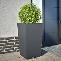 vidaXL Trädgårdskruka antracit 45x45x75 cm stål