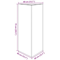 vidaXL Odlingslåda antracit triangulär 40x34,5x70 cm stål