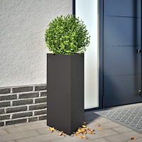 vidaXL Odlingslådor 2 st svart triangulär 40x34,5x70 cm stål