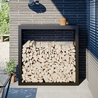 vidaXL Vedställ svart 100x40x100 cm stål