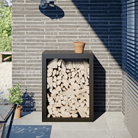 vidaXL Vedställ svart 60x40x80 cm stål