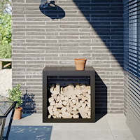 vidaXL Vedställ svart 60x40x60 cm stål
