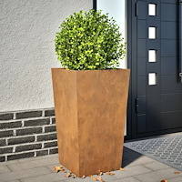 vidaXL Planteringskärl för trädgård 45x45x75 cm väderbeständigt stål