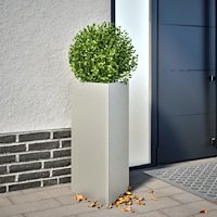 vidaXL Odlingslåda triangulär 40x34,5x70 cm rostfritt stål