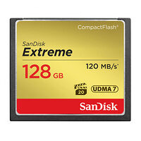 SANDISK Minneskort CF Extreme 128GB 120MB/s UDMA7