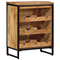 vidaXL Vinställ för 9 flaskor 55x33x70 cm massivt mangoträ