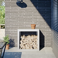vidaXL Vedställ vit 60x40x60 cm stål