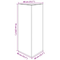 vidaXL Odlingslådor 2 st antracit triangulär 40x34,5x70 cm stål