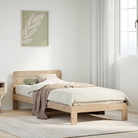 vidaXL Sängram utan madrass 90x200 cm massiv furu
