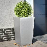 vidaXL Trädgårdskrukor 2 st 45x45x75 cm galvaniserat stål