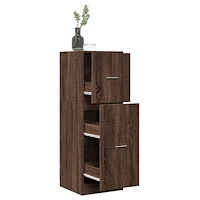 vidaXL Apoteksskåp brun ek 40x41x118 cm konstruerat trä