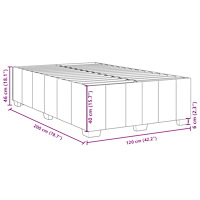 vidaXL Ramsäng med madrass blå 120x200 cm tyg