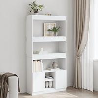 vidaXL Högskåp vit 92x33x180 cm konstruerat trä
