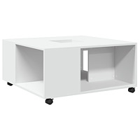 vidaXL Soffbord vit 80x80x40 cm konstruerat trä