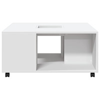 vidaXL Soffbord vit 80x80x40 cm konstruerat trä