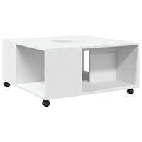 vidaXL Soffbord vit 80x80x40 cm konstruerat trä