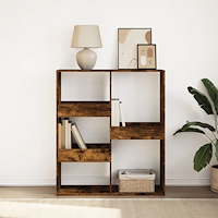 vidaXL Bokhylla/rumsavdelare rökfärgad ek 100x33x115 cm