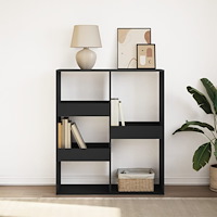 vidaXL Bokhylla/Rumsavdelare svart 100x33x115 cm