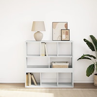 vidaXL Bokhylla/rumsavdelare vit 100x33x94,5 cm