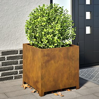 vidaXL Planteringskärl för trädgård 50x50x50 cm väderbeständigt stål