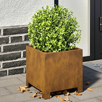 vidaXL Planteringskärl för trädgård 30x30x30 cm väderbeständigt stål