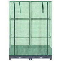 vidaXL Odlingslåda med växthusöverdrag rottinglook 80x40x123 cm