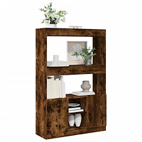 vidaXL Högskåp rökfärgad ek 92x33x140 cm konstruerat trä