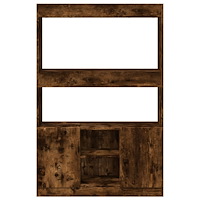 vidaXL Högskåp rökfärgad ek 92x33x140 cm konstruerat trä