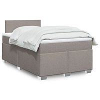 vidaXL Ramsäng med madrass taupe 120x190 cm tyg