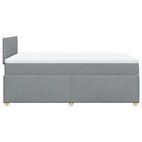 vidaXL Ramsäng med madrass ljusgrå 120x190 cm tyg