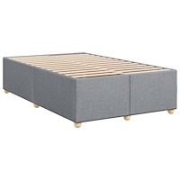 vidaXL Ramsäng med madrass ljusgrå 120x190 cm tyg