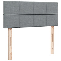 vidaXL Ramsäng med madrass ljusgrå 120x190 cm tyg
