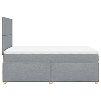 vidaXL Ramsäng med madrass ljusgrå 120x190 cm tyg