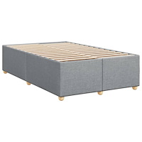vidaXL Ramsäng med madrass ljusgrå 120x190 cm tyg