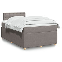 vidaXL Ramsäng med madrass taupe 120x190 cm tyg