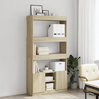 vidaXL Högskåp sonoma-ek 92x33x180 cm konstruerat trä