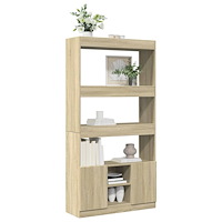 vidaXL Högskåp sonoma-ek 92x33x180 cm konstruerat trä
