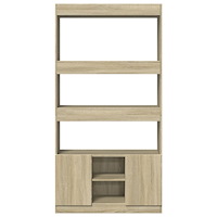 vidaXL Högskåp sonoma-ek 92x33x180 cm konstruerat trä
