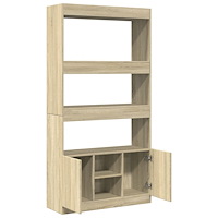 vidaXL Högskåp sonoma-ek 92x33x180 cm konstruerat trä