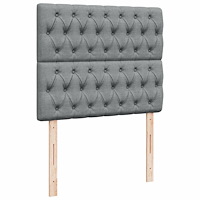 vidaXL Ramsäng med madrass ljusgrå 120x190 cm tyg