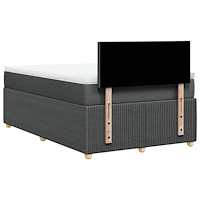 vidaXL Ramsäng med madrass mörkgrå 120x190 cm tyg