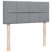 vidaXL Ramsäng med madrass ljusgrå 120x190 cm tyg