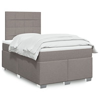 vidaXL Ramsäng med madrass taupe 120x190 cm tyg